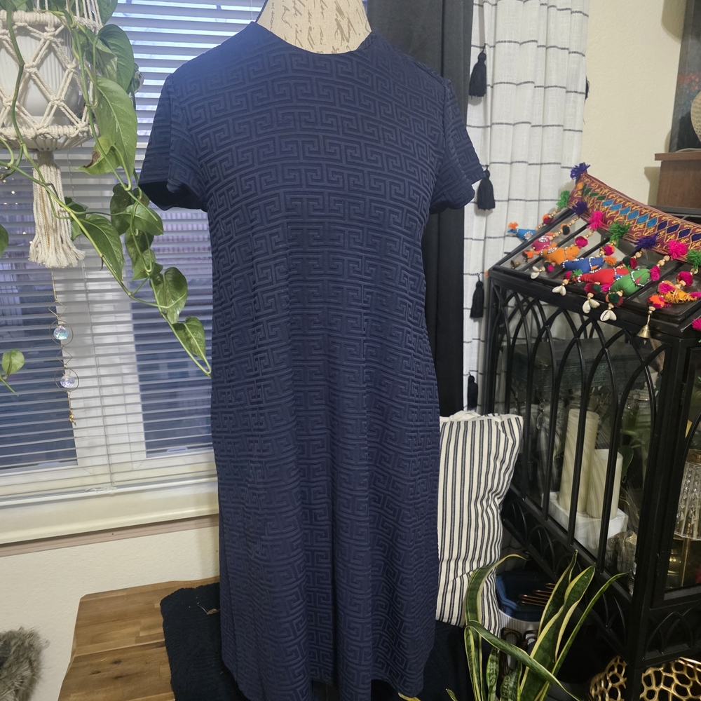 J. McLaughlin Navy Midi Vacation Dress Minimalist Nautical Neutral